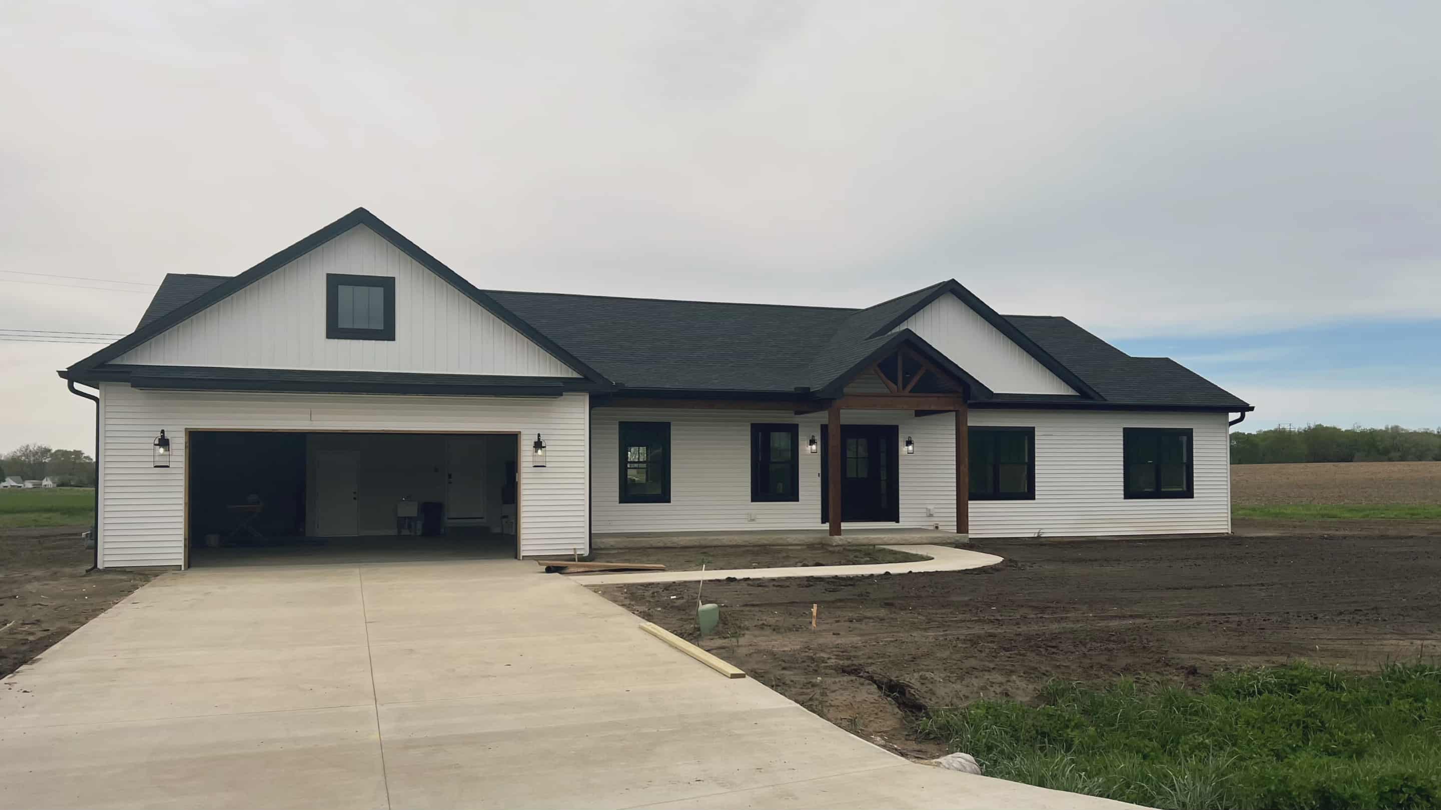 Front exterior of a luxury home remodel in Central Illinois